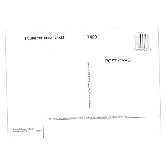 Minnesota Sunset Sailing Vintage Postcard Boat Great Lakes Cartwheel Scenery - Picture 2 of 2